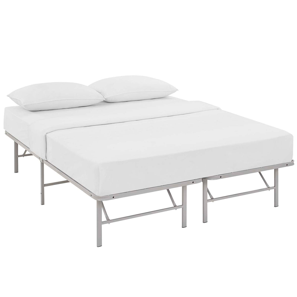 Horizon Queen Stainless Steel Bed Frame  Gray