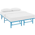 Horizon Queen Stainless Steel Bed Frame  Light Blue