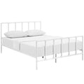 Dower Queen Stainless Steel Bed  White