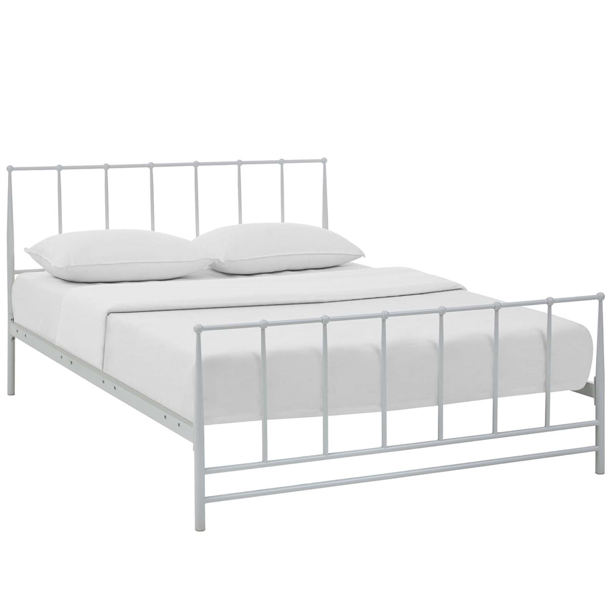 Estate Platform Bed  Tranquil & Elegant Design | Sturdy Steel Frame | Nonmarking Foot Caps | Supports Various Mattress Types |