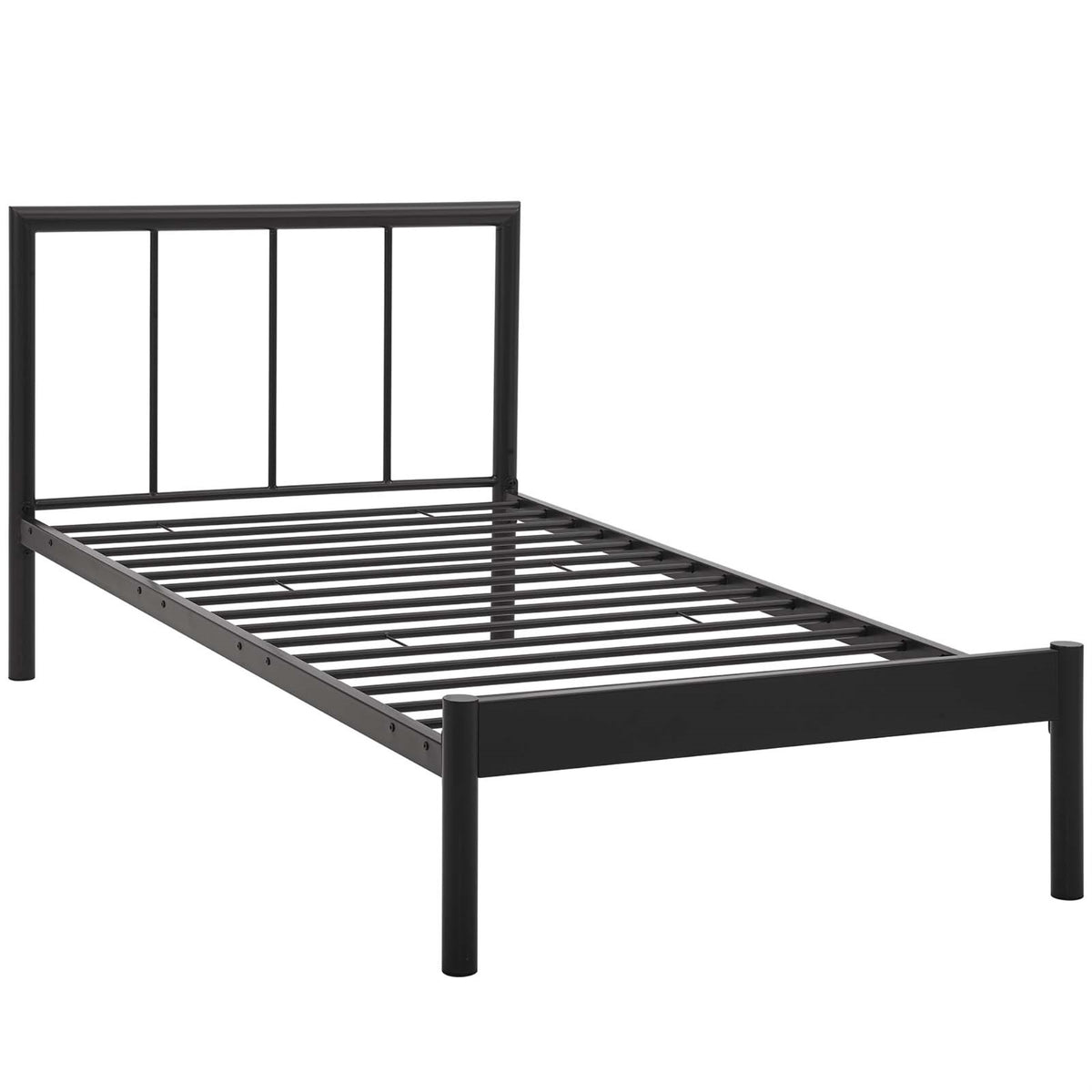 Gwen Twin Platform Bed  Modern Design, No Box Spring Needed, Supports Memory Foam, Spring, Latex, Hybrid Mattresses, Sturdy Ste