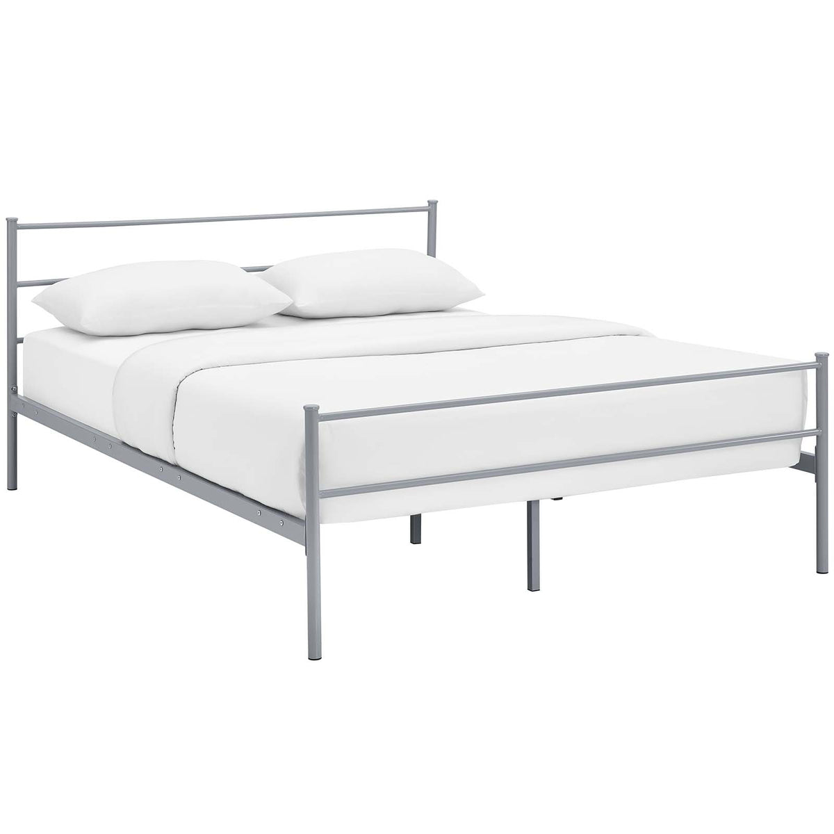Alina Full Platform Bed Frame  Gray