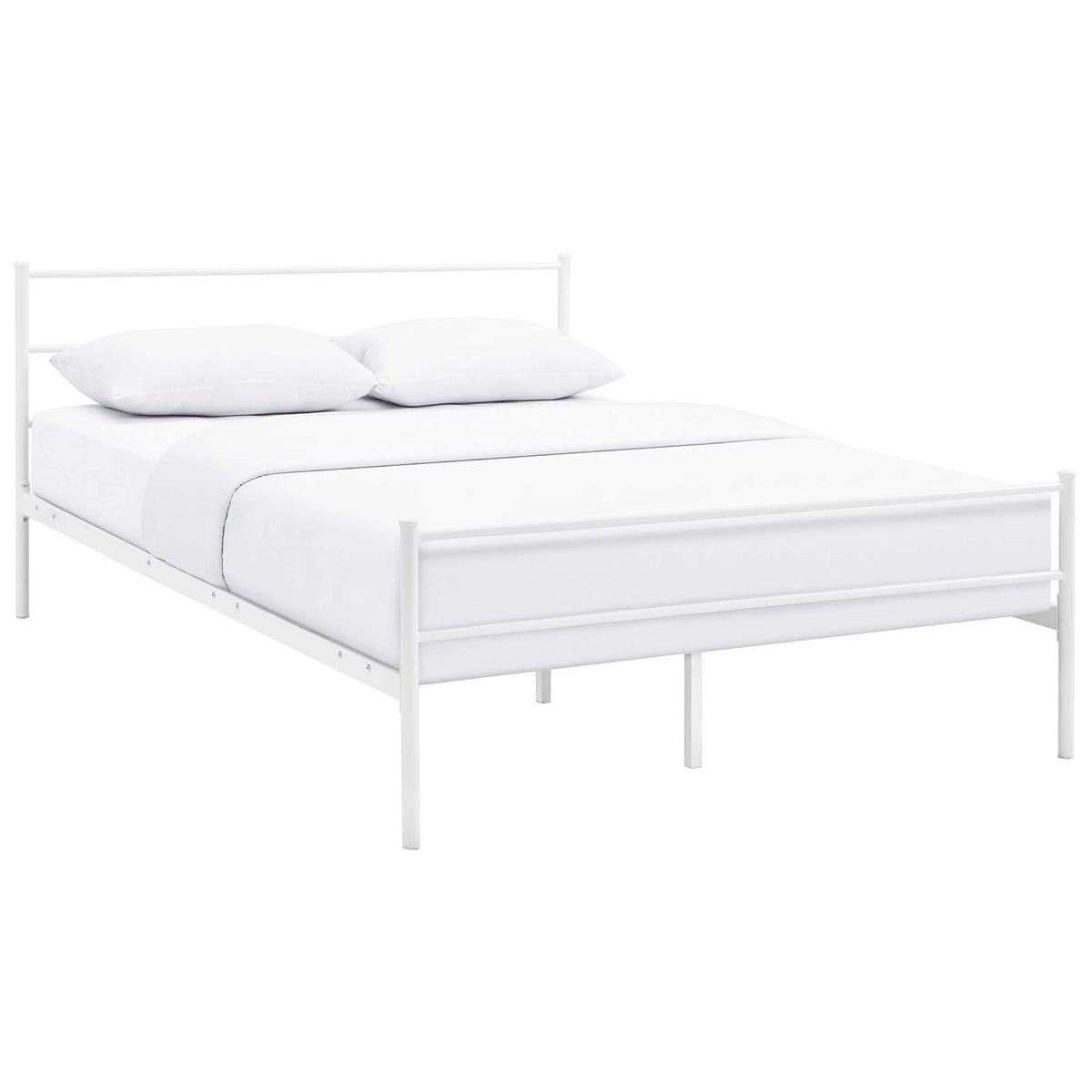 Alina Full Platform Bed Frame  White