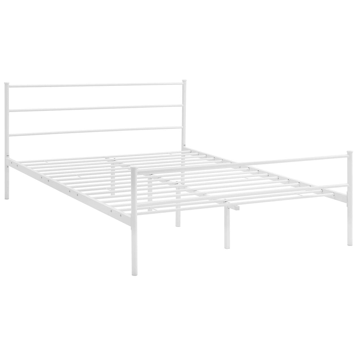 Alina Queen Platform Bed Frame  White