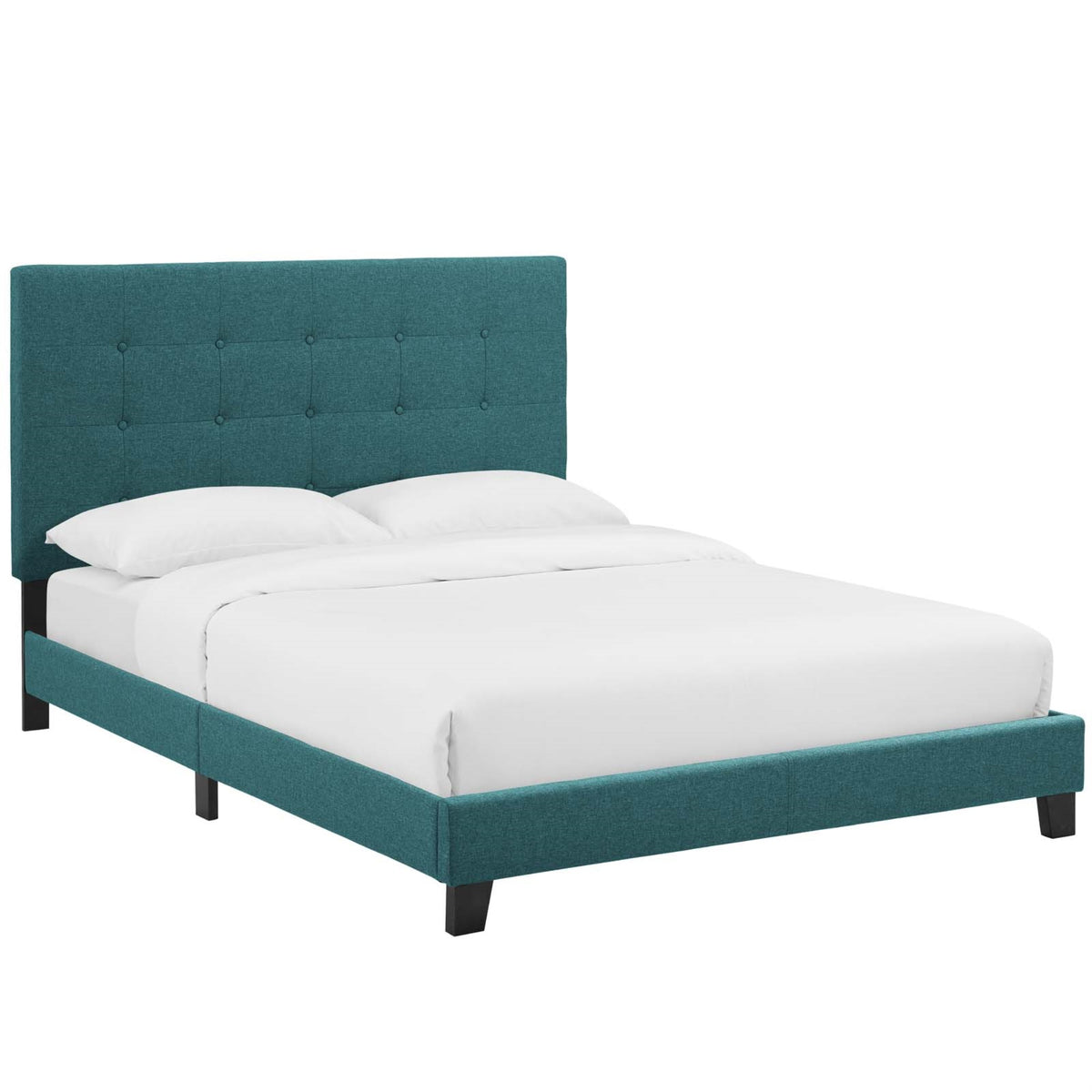 Melanie Twin Platform Bed  Chic Elegance, Contemporary Style, Sturdy Wood Frame, No Box Spring Needed, Suitable For Various Mat