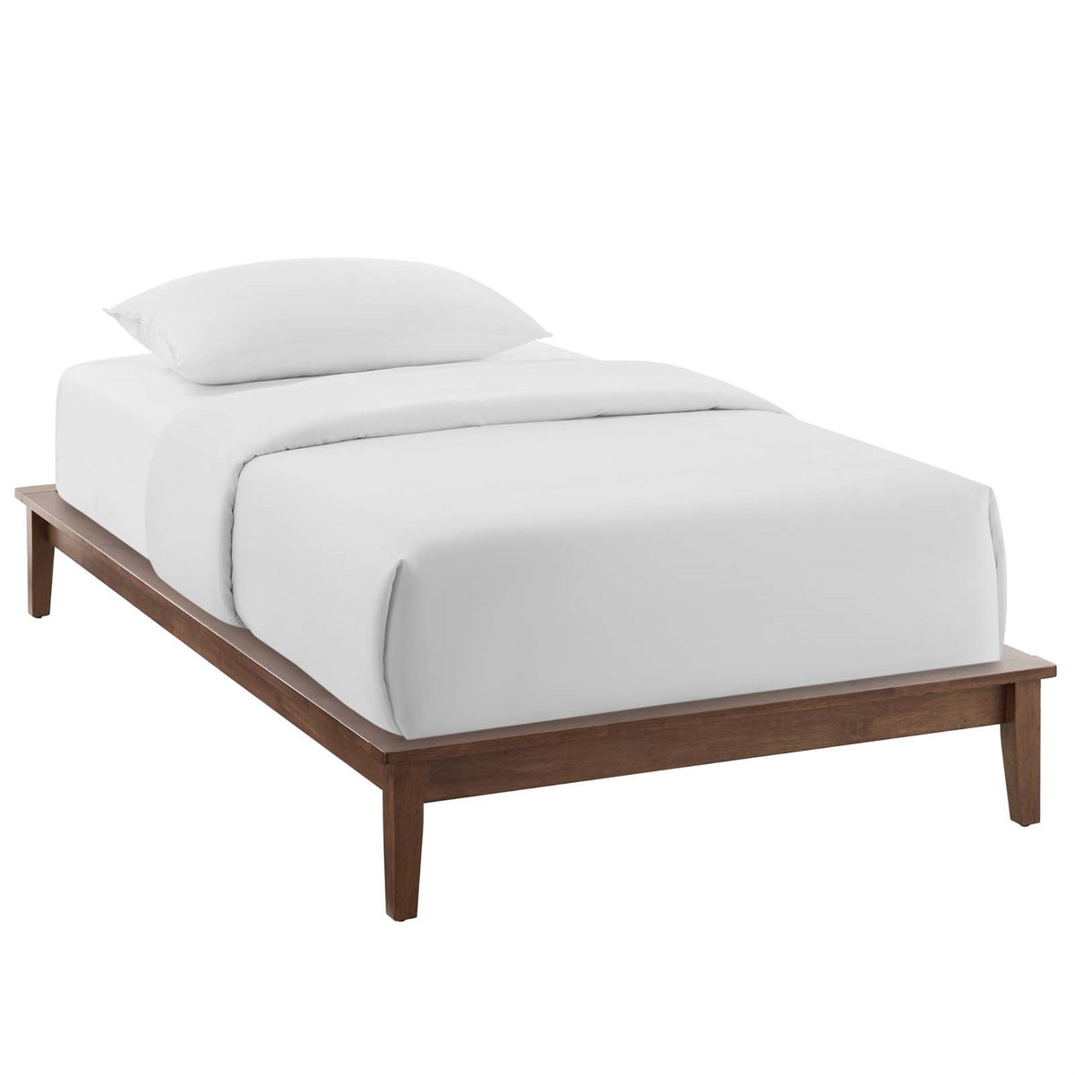 Lodge Twin Wood Platform Bed Frame  Rustic Charm, Durable Solid Wood, No Box Spring Needed, 800 Lbs Weight Capacity