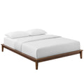 Lodge Full Wood Platform Bed Frame  Walnut