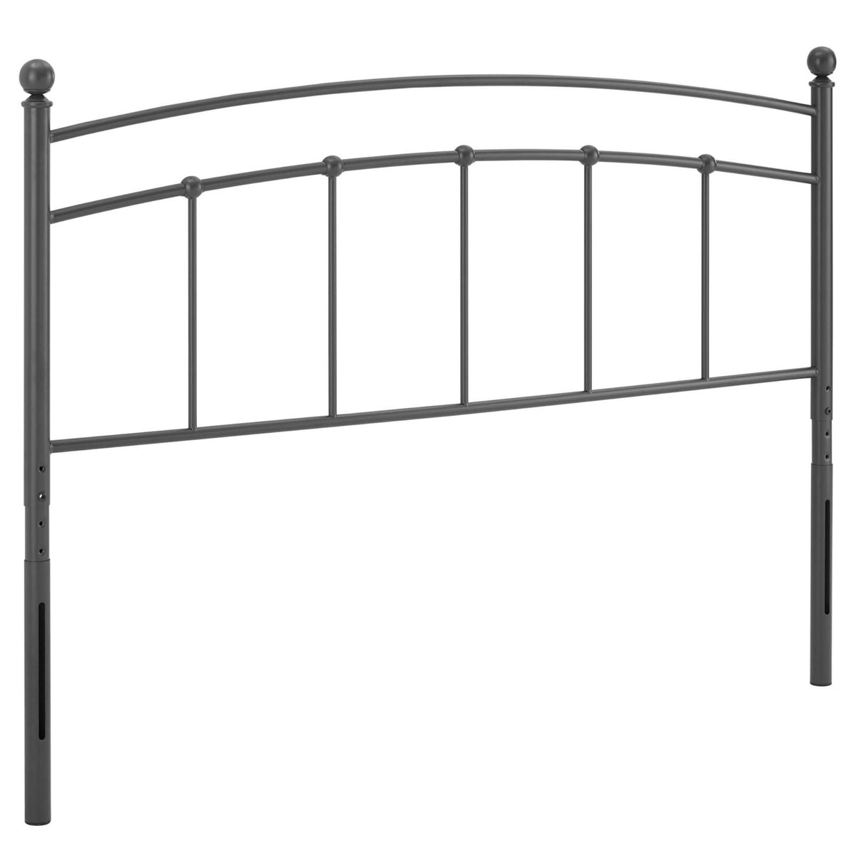 Abigail Metal Queen Headboard  Vintage Modern Charm, Rustic Style, Powdercoated Iron, Heightadjustable, Easy Assembly