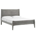 Georgia Queen Wood Platform Bed Gray