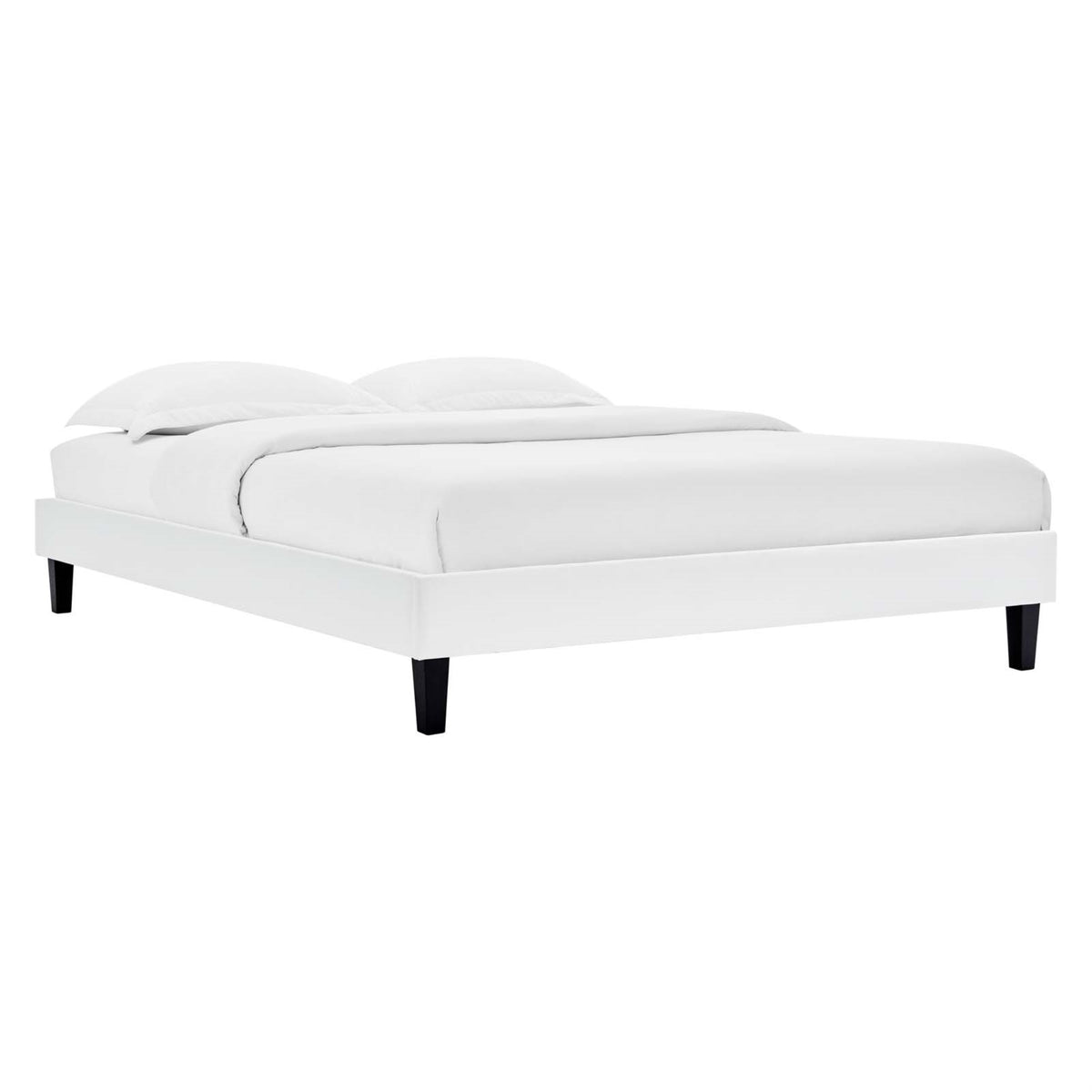 Reign Performance Velvet Twin Platform Bed Frame  Elegant And Durable Upholstered Bed With Sturdy Side Rails And Black Wood Leg