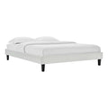Reign Full Performance Velvet Platform Bed Frame Light Gray
