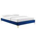 Sutton Queen Performance Velvet Bed Frame Navy