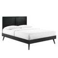 Marlee Wood Queen Platform Bed - Retro Design, Organic Aesthetics, Sturdy Construction, No Box Spring Needed, Accommodates Vario