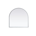 Metal Frame Arch Mirror 30X30 Inch In Silver