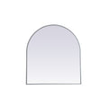 Metal Frame Arch Mirror 33X36 Inch In Silver