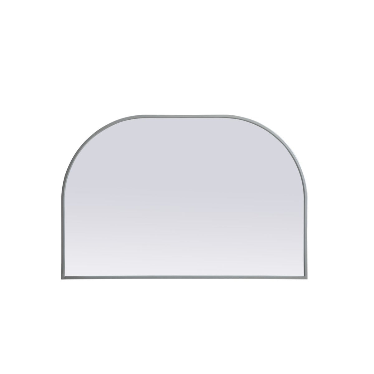 Metal Frame Arch Mirror 36X24 Inch In Silver
