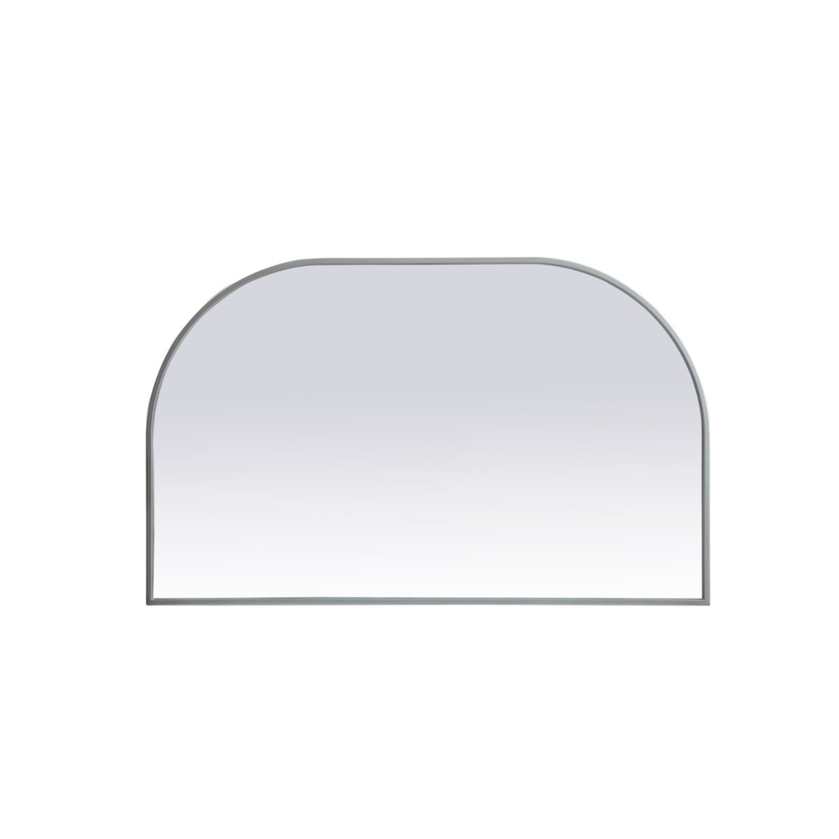 Metal Frame Arch Mirror 39X24 Inch In Silver