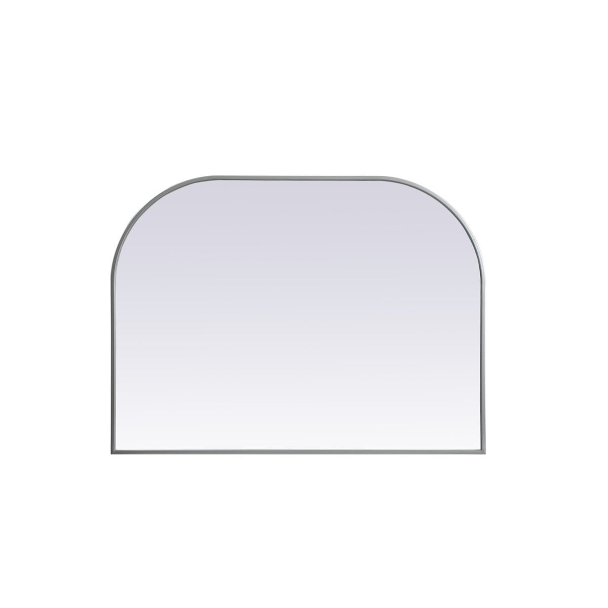 Metal Frame Arch Mirror 40X30 Inch In Silver
