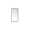 Metal Frame Rectangle Mirror 14X28 Inch In Black