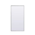 Metal Frame Rectangle Full Length Mirror 30X60 Inch In Silver