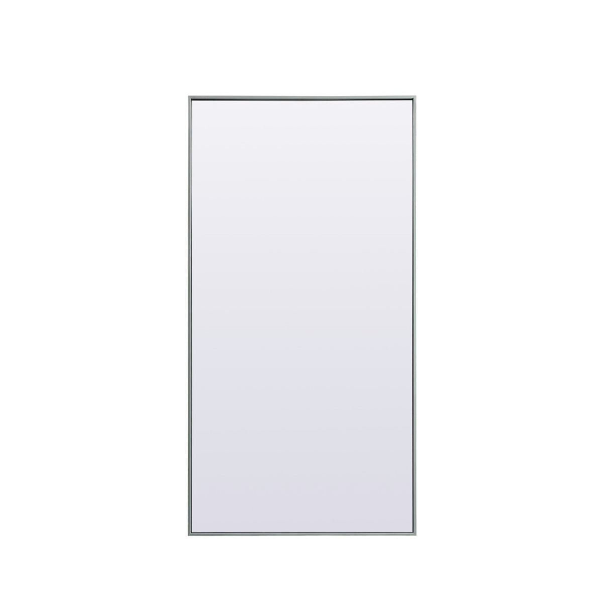 Metal Frame Rectangle Full Length Mirror 30X60 Inch In Silver
