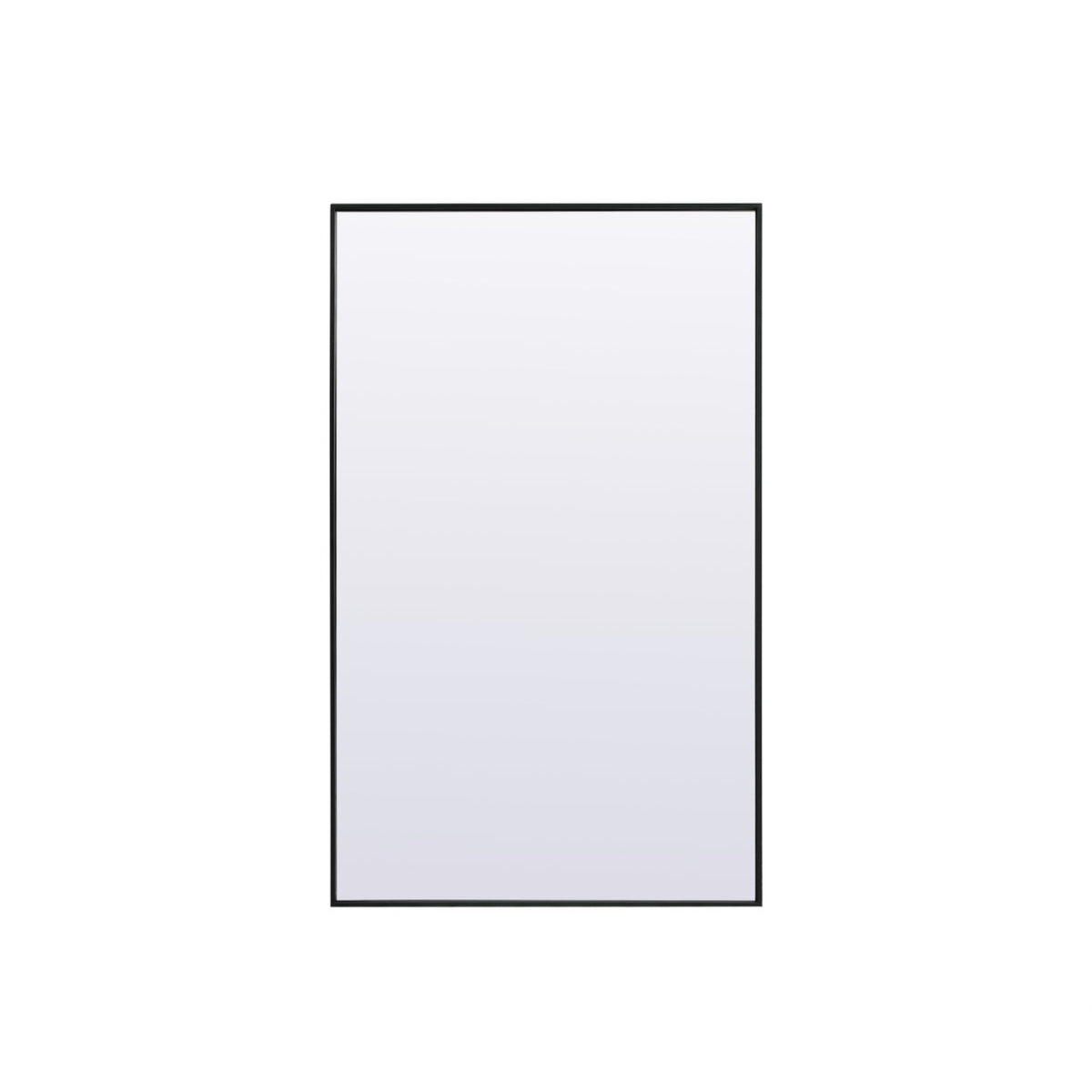 Metal Frame Rectangle Full Length Mirror 36X60 Inch In Black