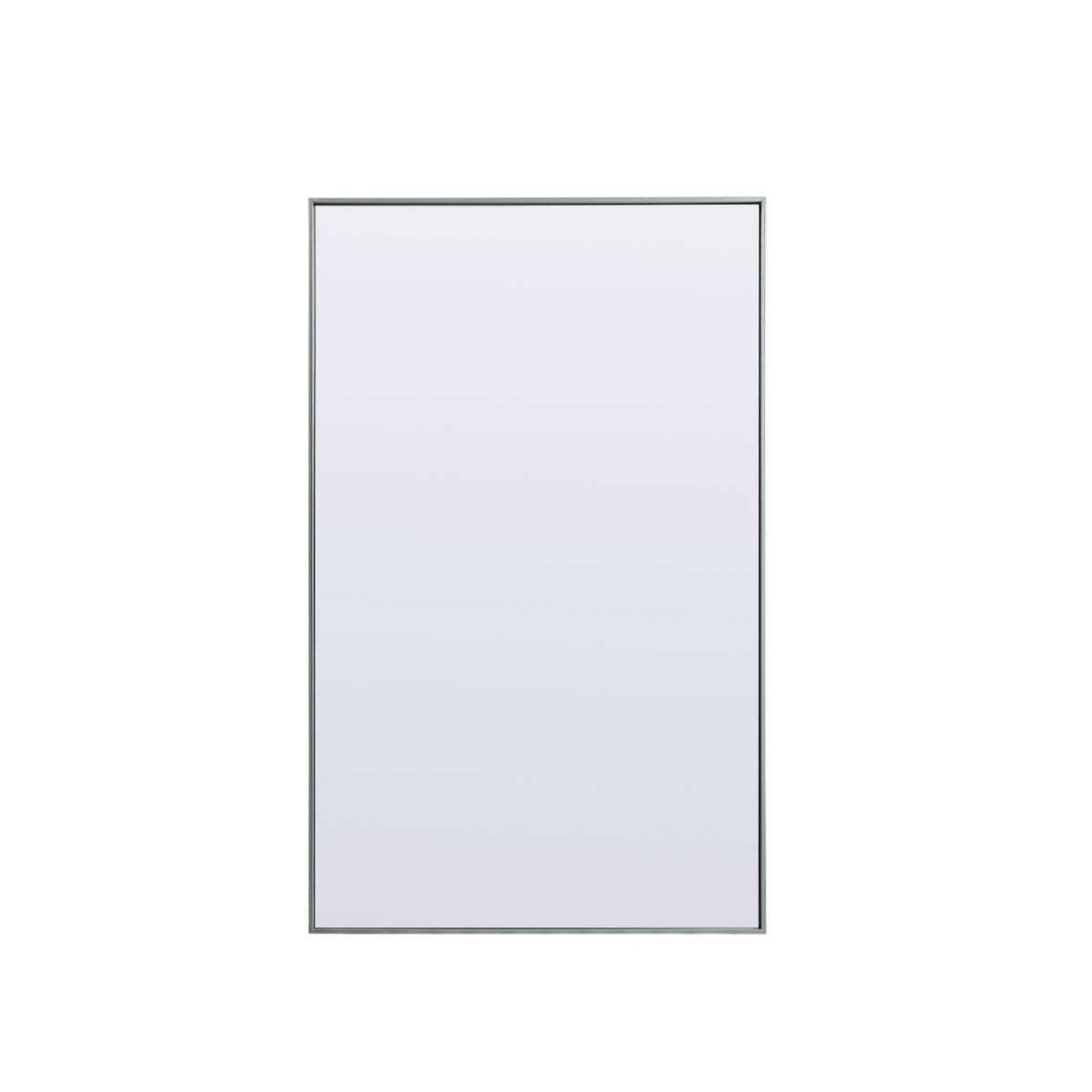 Metal Frame Rectangle Full Length Mirror 36X60 Inch In Silver