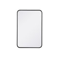 Soft Corner Metal Rectangular Mirror 20X30 Inch In Black