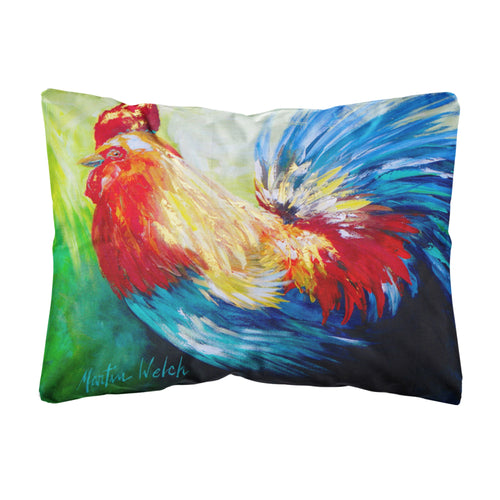 'Caroline'S Treasures Bird - Rooster Chief Big Feathers Canvas Fabric Decorative Pillow, Large, Multicolor'