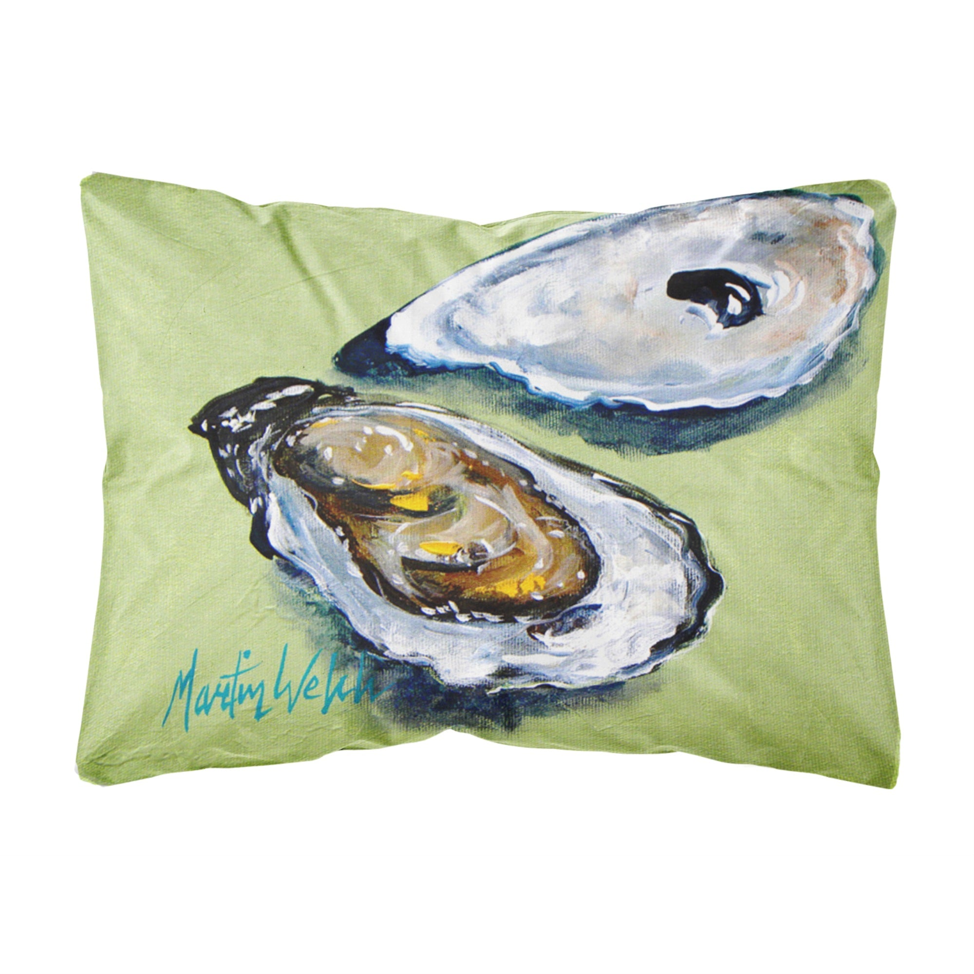 'Caroline'S Treasures Mw1102Pw1216 Oysters Two Shells Canvas Fabric Decorative Pillow, Large, Multicolor'