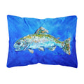 'Caroline'S Treasures Mw1124Pw1216 Fish Headed Downstream Canvas Fabric Decorative Pillow, Large, Multicolor'