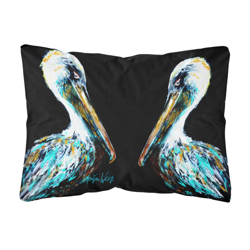 'Caroline'S Treasures Mw1164Pw1216 Dressed In Black Pelican Canvas Fabric Decorative Pillow, Large, Multicolor'
