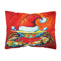 'Caroline'S Treasures Crab In Santa Hat Santa Claws Canvas Fabric Decorative Pillow, Large, Multicolor'