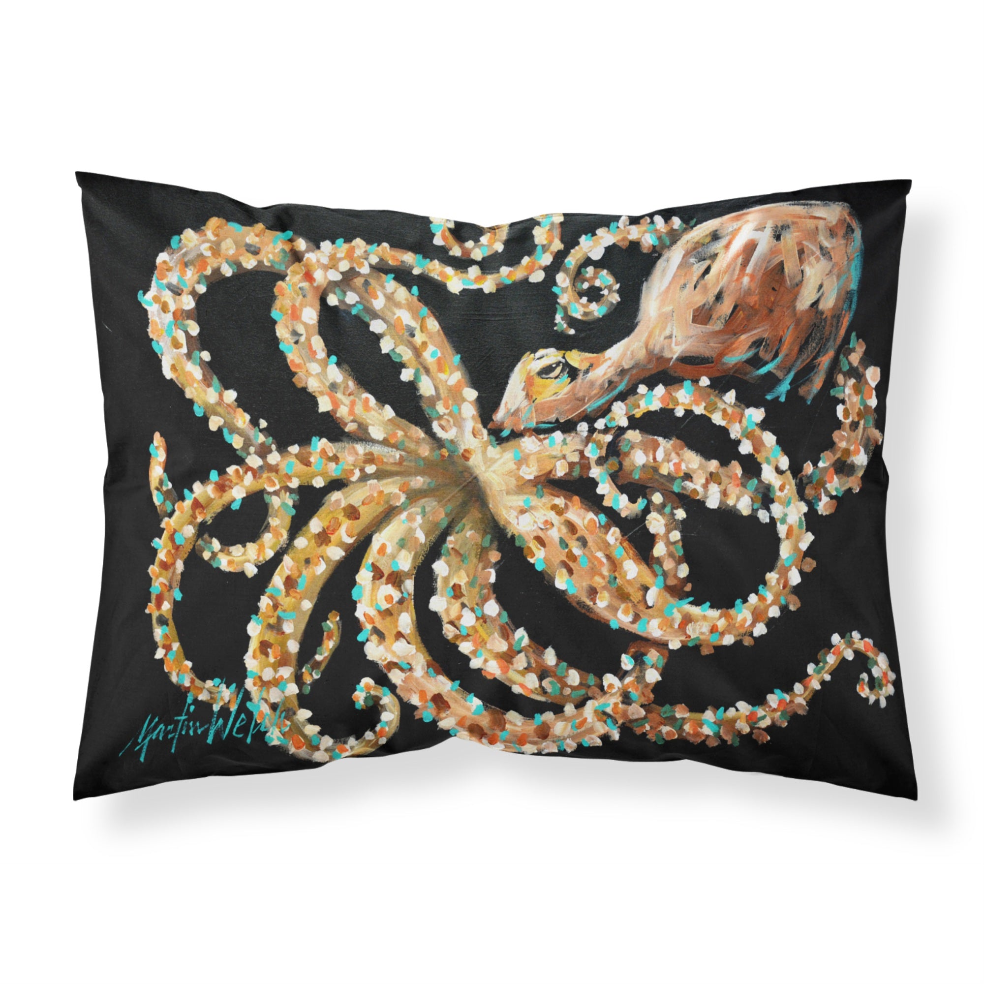 'Caroline'S Treasures Eye On You Octopus Fabric Standard Pillowcases, Multicolor'