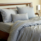 Bamboo Cotton Quilted Shams - Viscose from Bamboo + Cotton - 2pk - Standard - Silver