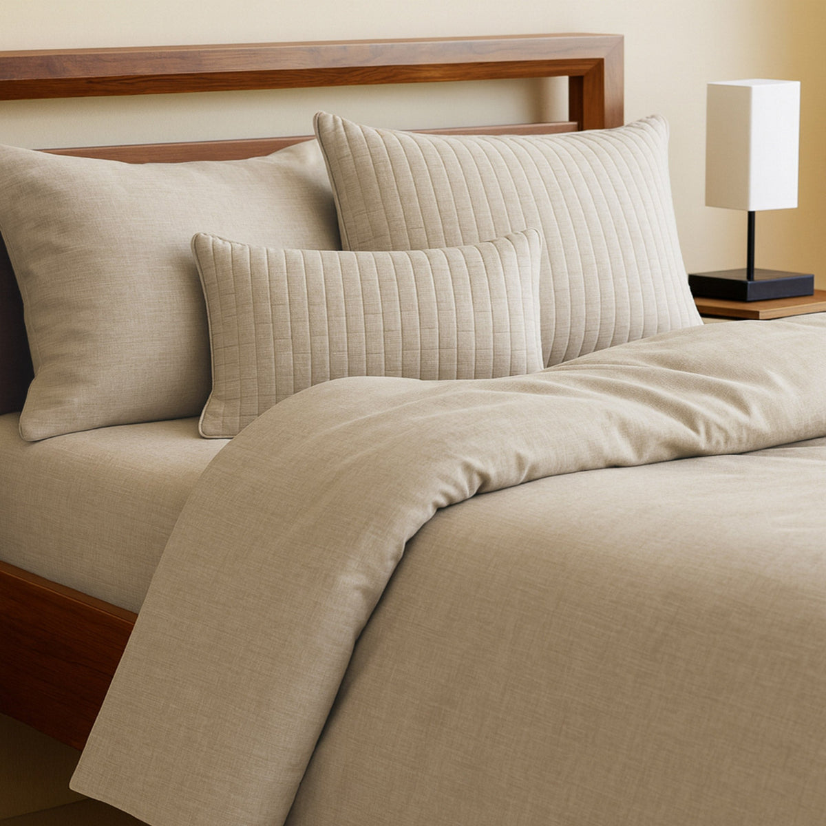 Cozy Bamboo Cotton Duvet Cover - Viscose from Bamboo + Cotton - Sand