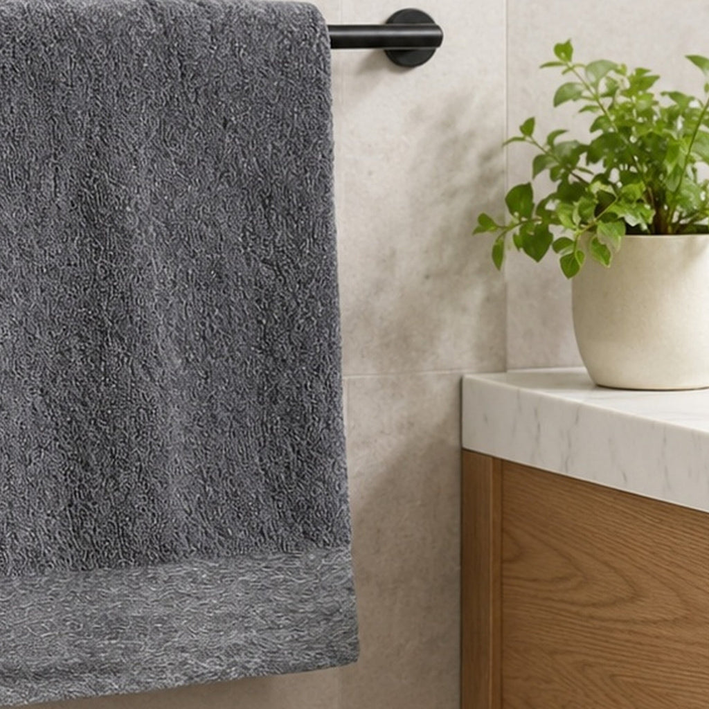 Bamboo Hand Towels - Viscose from Bamboo + Cotton - 2pk - Charcoal