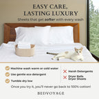 Bamboo Cotton Pillowcases - Viscose from Bamboo + Cotton - Sand