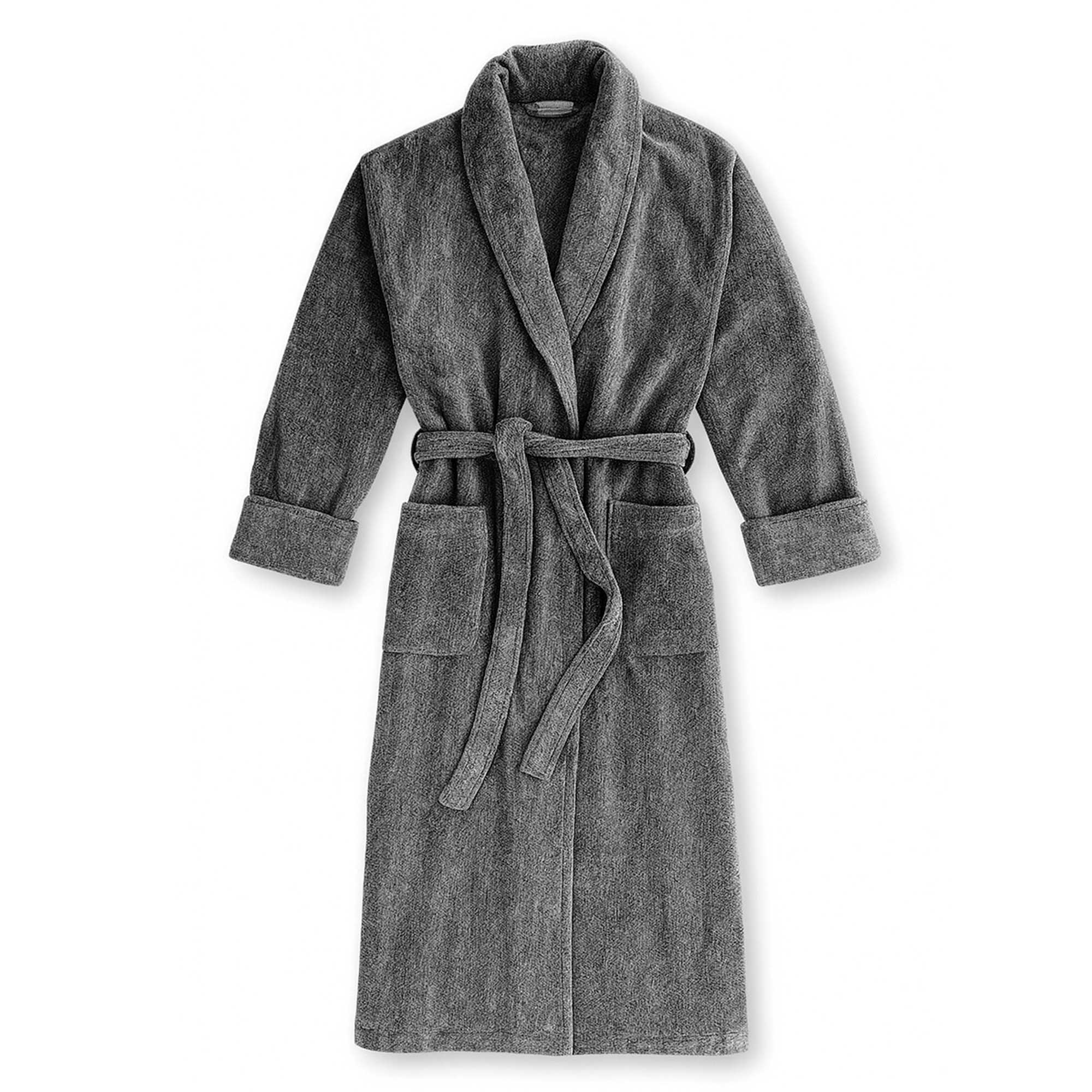 Bamboo Cotton Bath Robe - Viscose from Bamboo + Cotton - Charcoal