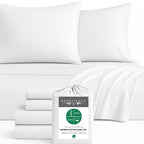 Bamboo Cotton Sheet Set - Viscose from Bamboo + Cotton - Snow