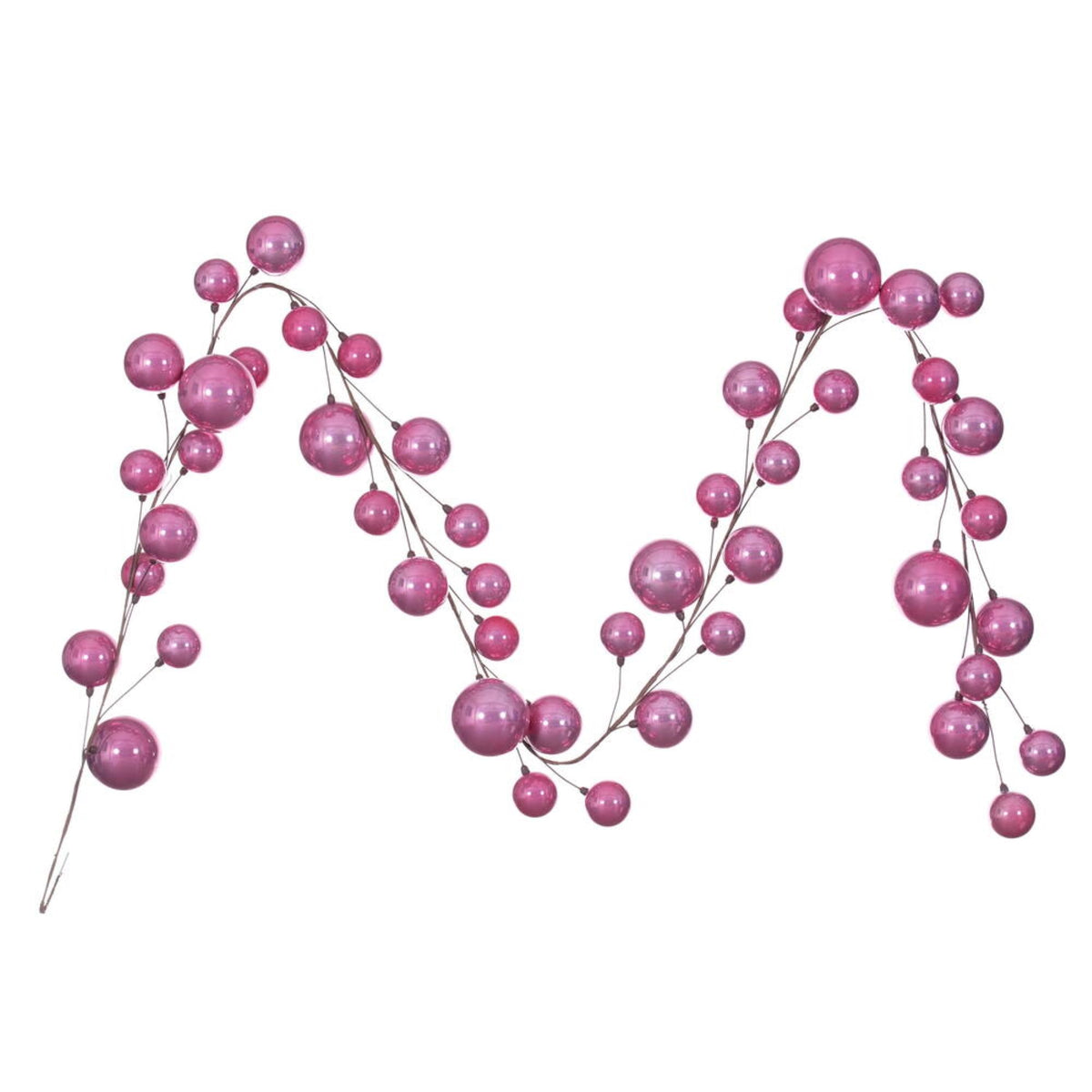 10 Pink Pearl Branch Ball Garland