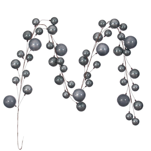 10 Pewter Pearl Branch Ball Garland