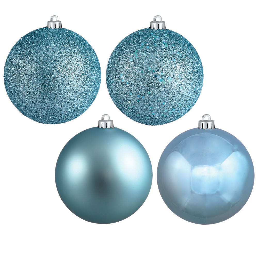 Vickerman 1.6 Inch  Baby Blue 4 Finish Orn Asst 96/Box  N595432A