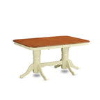 East West Furniture NAQU5-WHI-W 5 Piece Kitchen Table Set for 4 Includes a Rectangle Dining Room Table with Butterfly Leaf and 4 Solid Wood Seat Chairs, 40x78 Inch, Buttermilk & Cherry