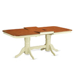 East West Furniture NAQU5-WHI-W 5 Piece Kitchen Table Set for 4 Includes a Rectangle Dining Room Table with Butterfly Leaf and 4 Solid Wood Seat Chairs, 40x78 Inch, Buttermilk & Cherry