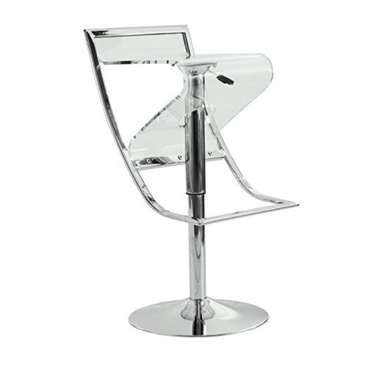 Leisuremod Napoli Transparent Acrylic Bar/Counter Stool