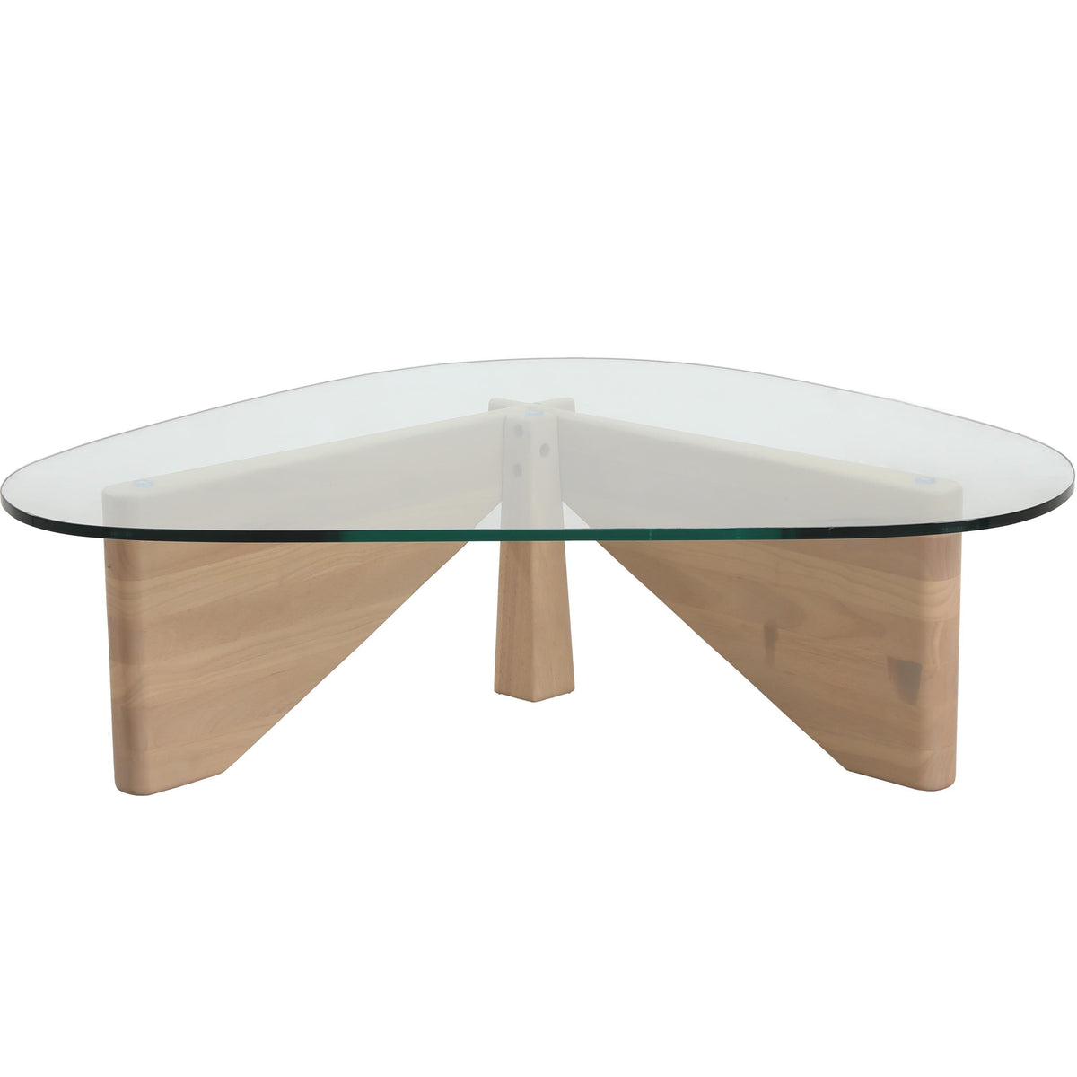 Leisuremod Imperial Triangle Coffee Table In Natural Wood
