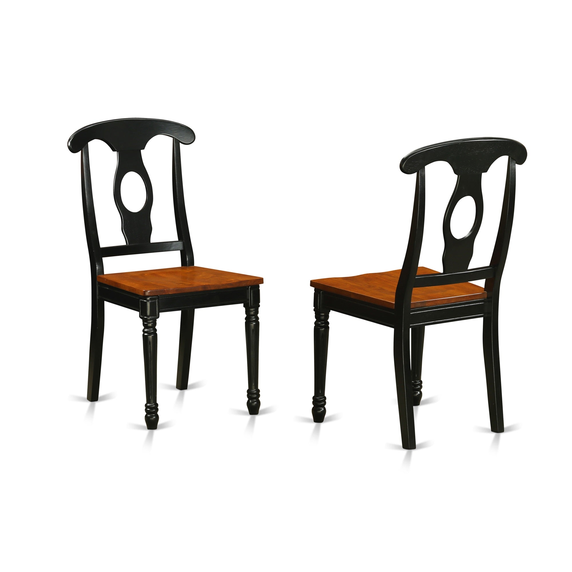 East West Furniture NIKE5-BCH-W 5 Piece Dining Set for 4 Includes a Rectangle Kitchen Table with Butterfly Leaf and 4 Dinette Chairs, 36x66 Inch, Black & Cherry