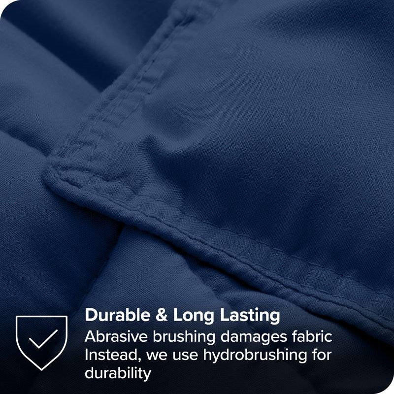 Twin/Twin XL size Super Soft Down Alternative Comforter Set in Navy Blue