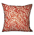 Plutus Sweet Trinidad Red Floral Luxury Throw Pillow Double Sided  20' X 20'
